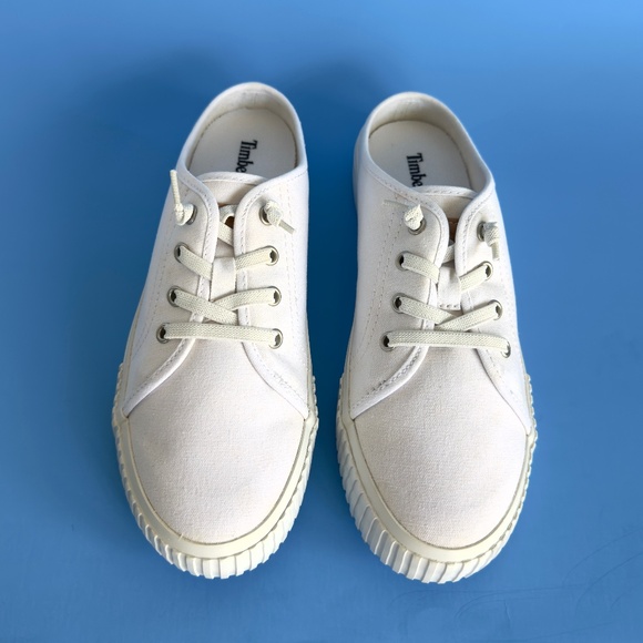 Timberline Skyla Bay White Canvas Mule Clog - Picture 2 of 6